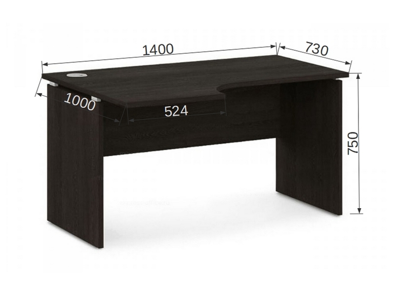 Мебель для офиса VASANTA Угловой стол (левый) V-44